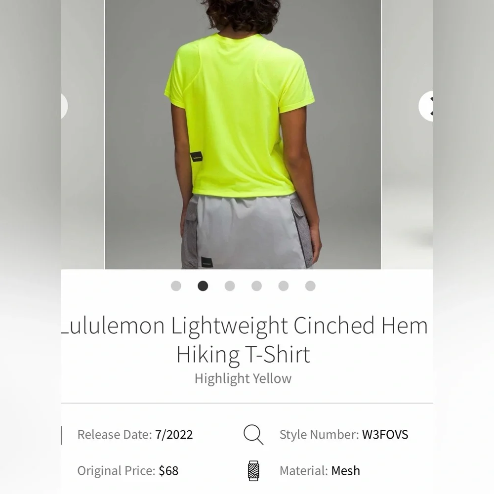 Lululemon Women’s Top Lightweight Cinched Hem Hiking T Shirt size 12 - Picture 3 of 14